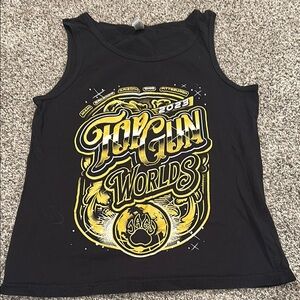 Top Gun Worlds Black and Yellow Tank Top